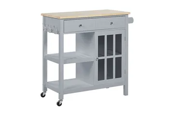 Manesseno Serveringsvagn 80 cm - Grå - Möbler - Vardagsrum - Soffbord & vardagsrumsbord - Sidobord & lampbord