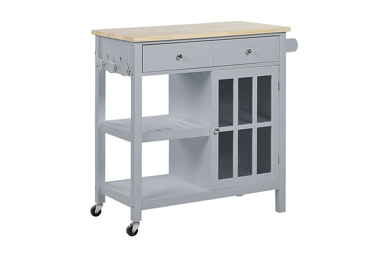 Manesseno Serveringsvagn 80 cm - Grå - Möbler - Vardagsrum - Soffbord & vardagsrumsbord - Sidobord & lampbord