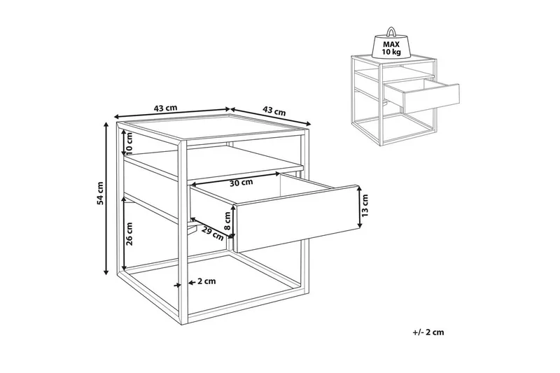 Sidobord Mauk - Möbler - Vardagsrum - Soffbord & vardagsrumsbord - Brickbord