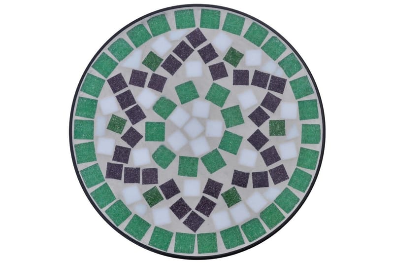Sidobord med mosaik grön/vit - Grön - Brickbord - Bord - Sidobord & lampbord