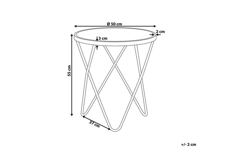 Meerah Sidobord Marmoreffekt - Vit - Möbler - Vardagsrum - Soffbord & vardagsrumsbord - Sidobord & lampbord