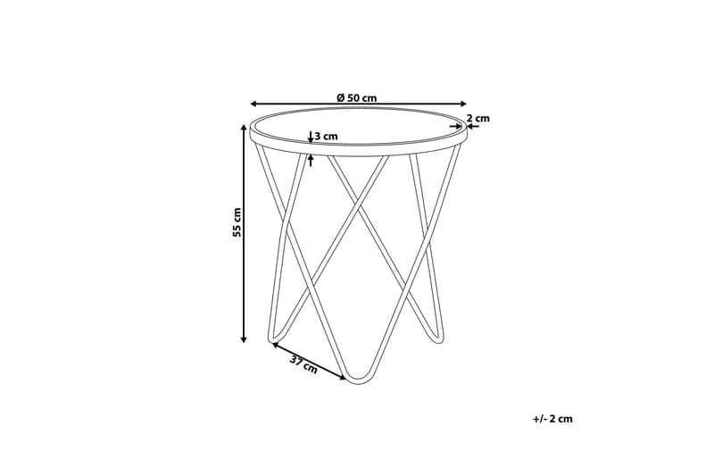 Meerah Sidobord Marmoreffekt - Vit - Möbler - Vardagsrum - Soffbord & vardagsrumsbord - Sidobord & lampbord
