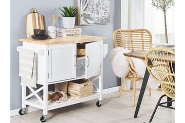 Melesse Serveringsvagn 102 cm - Vit - Möbler - Vardagsrum - Soffbord & vardagsrumsbord - Sidobord & lampbord