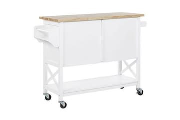 Melesse Serveringsvagn 102 cm - Vit - Möbler - Vardagsrum - Soffbord & vardagsrumsbord - Sidobord & lampbord