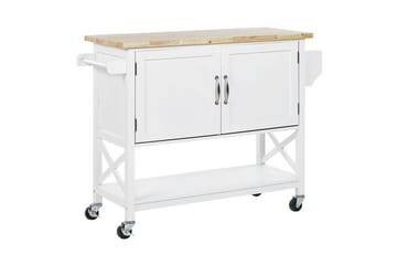 Melesse Serveringsvagn 102 cm - Vit - Möbler - Vardagsrum - Soffbord & vardagsrumsbord - Sidobord & lampbord