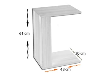 Mellberg Sidobord - Svart - Möbler - Vardagsrum - Soffbord & vardagsrumsbord - Sidobord & lampbord