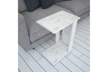 Mellberg Sidobord - Vit/Marmor - Möbler - Vardagsrum - Soffbord & vardagsrumsbord - Sidobord & lampbord