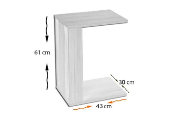 Mellberg Sidobord - Vit/Marmor - Möbler - Vardagsrum - Soffbord & vardagsrumsbord - Sidobord & lampbord