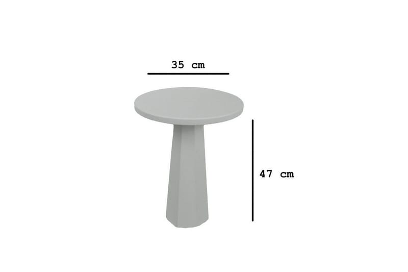 Sidobord Miu Vit - Vit - Möbler - Vardagsrum - Soffbord & vardagsrumsbord - Brickbord