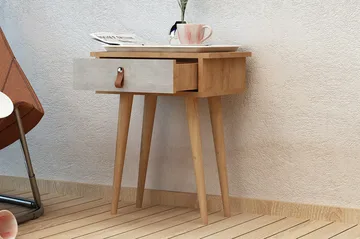 Mod Design Sidobord - Trä/Vit - Möbler - Vardagsrum - Soffbord & vardagsrumsbord - Sidobord & lampbord