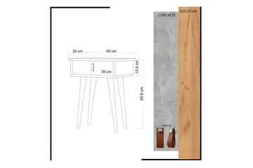 Mod Design Sidobord - Trä/Vit - Möbler - Vardagsrum - Soffbord & vardagsrumsbord - Sidobord & lampbord