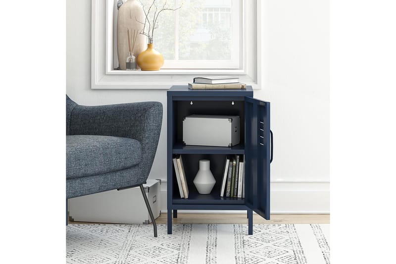 Moon Phases Sidobord 38x40 cm Blå - Dorel Home - Möbler - Vardagsrum - Soffbord & vardagsrumsbord - Sidobord & lampbord