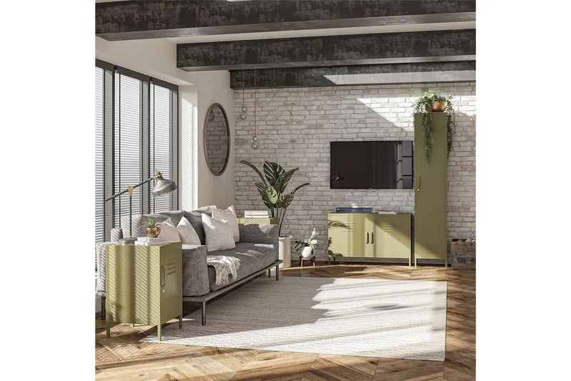 Moriah Sidobord 38x40 cm Olivgrön - Dorel Home - Möbler - Vardagsrum - Soffbord & vardagsrumsbord - Sidobord & lampbord