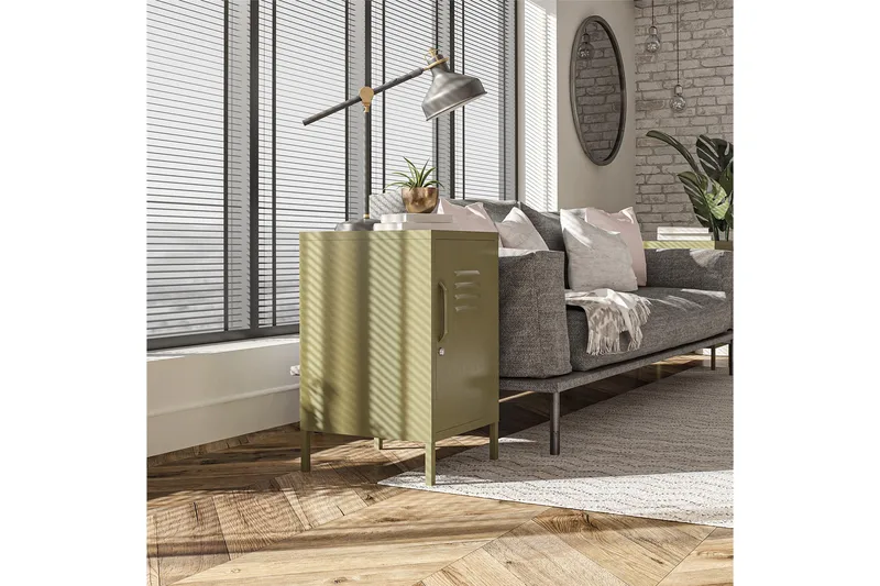 Moriah Sidobord 38x40 cm Olivgrön - Dorel Home - Möbler - Vardagsrum - Soffbord & vardagsrumsbord - Sidobord & lampbord