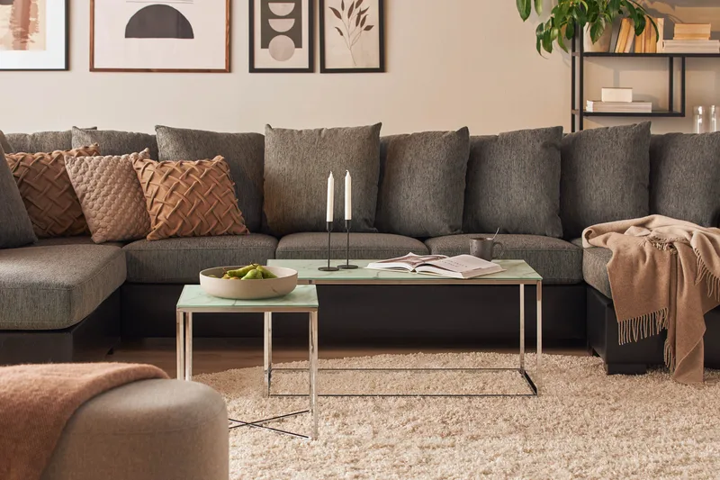 Nelly Sidobord 45 cm - Vit/Krom - Möbler - Vardagsrum - Soffbord & vardagsrumsbord - Sidobord & lampbord