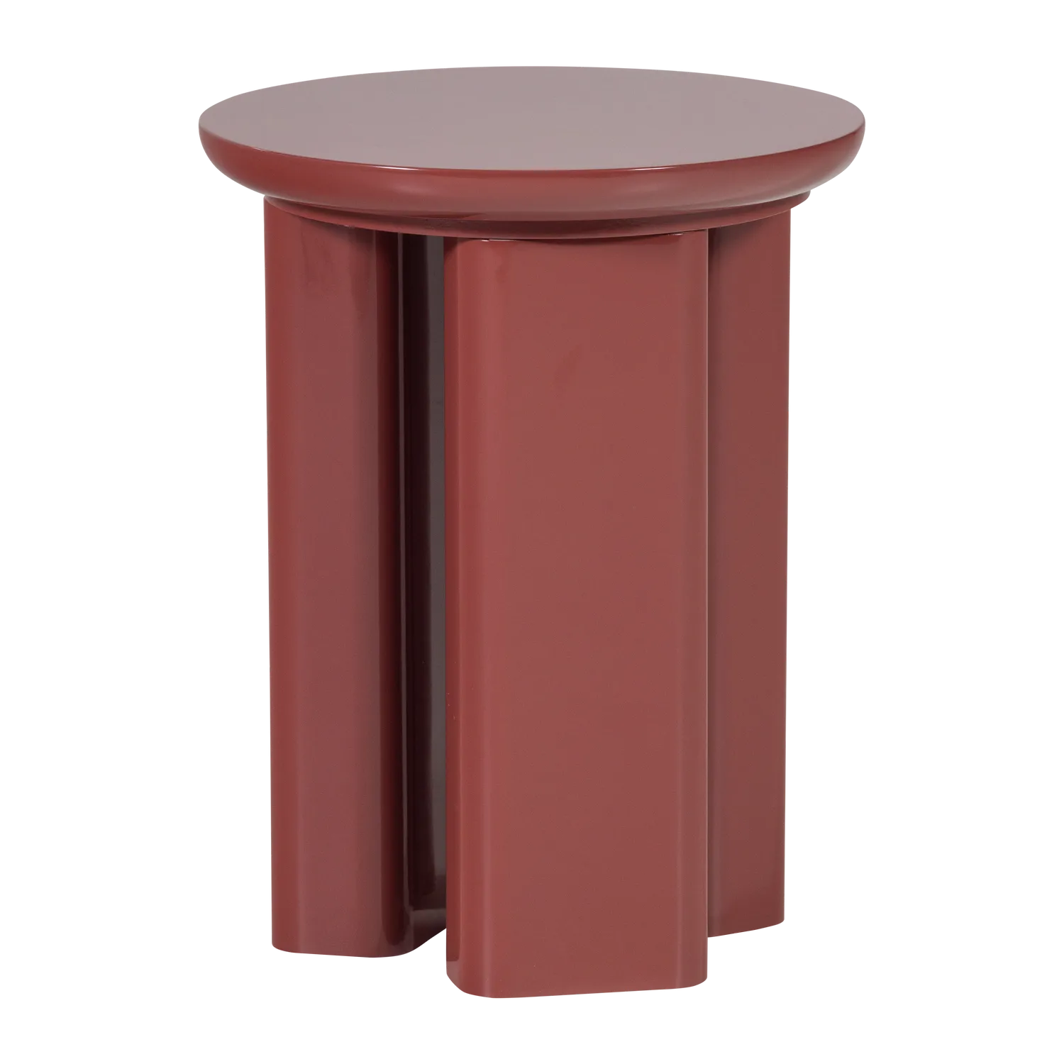 sidobord orivo 40 cm rund - röd/rosa