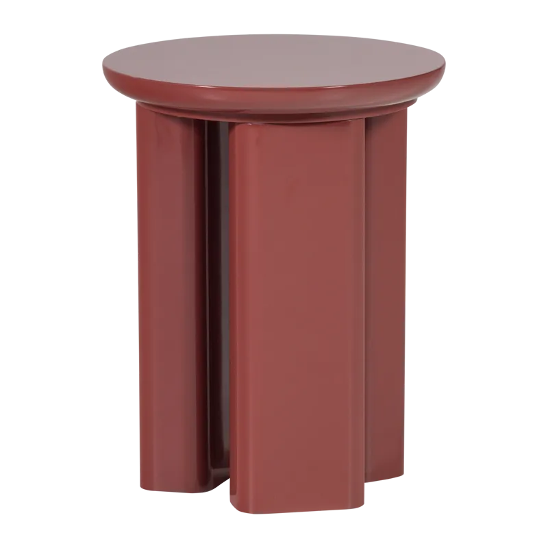 Sidobord Orivo 40 cm Rund, Röd/Rosa