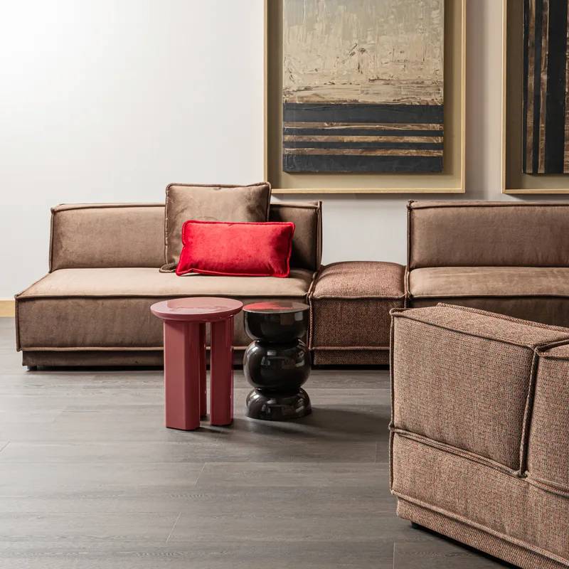 Sidobord Orivo 40 cm Rund - Röd/Rosa - Möbler - Vardagsrum - Soffbord & vardagsrumsbord - Brickbord