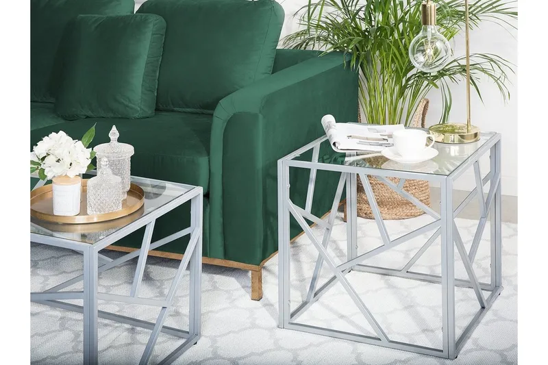 Orland Sidobord 50 cm - Silver - Möbler - Vardagsrum - Soffbord & vardagsrumsbord - Sidobord & lampbord