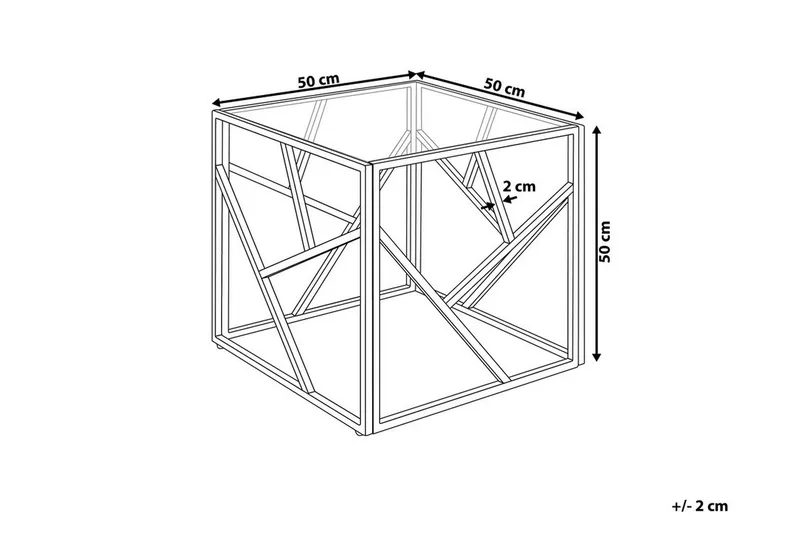 Orland Sidobord 50 cm - Silver - Möbler - Vardagsrum - Soffbord & vardagsrumsbord - Sidobord & lampbord