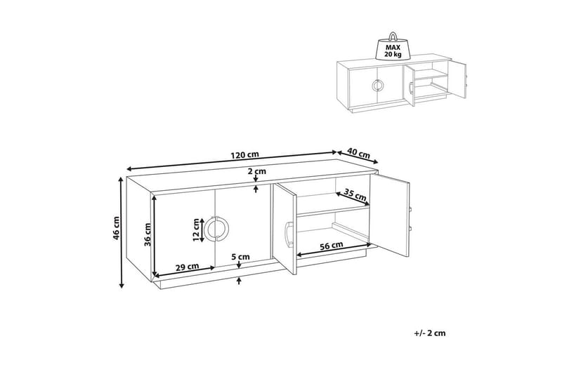 Sidobord Oxnard - Möbler - Vardagsrum - Soffbord & vardagsrumsbord - Brickbord