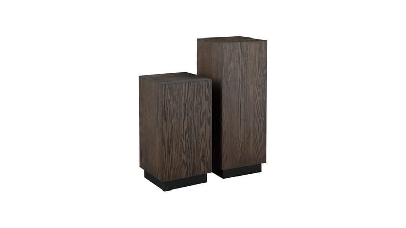 Piedestal Vargen 80 cm - Brunlackad ek - Möbler - Vardagsrum - Soffbord & vardagsrumsbord - Sidobord & lampbord - Piedestal & pelarbord