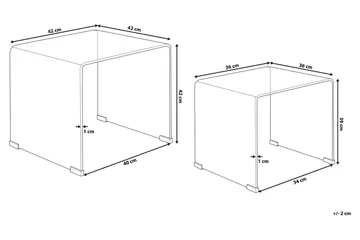 Prestina Sidobord 2-Pack - Transparent - Möbler - Vardagsrum - Soffbord & vardagsrumsbord - Sidobord & lampbord