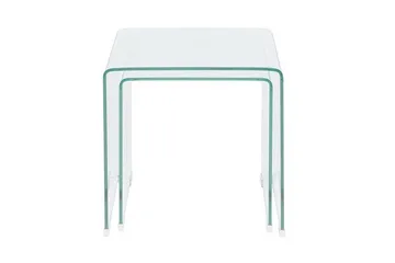 Prestina Sidobord 2-Pack - Transparent - Möbler - Vardagsrum - Soffbord & vardagsrumsbord - Sidobord & lampbord