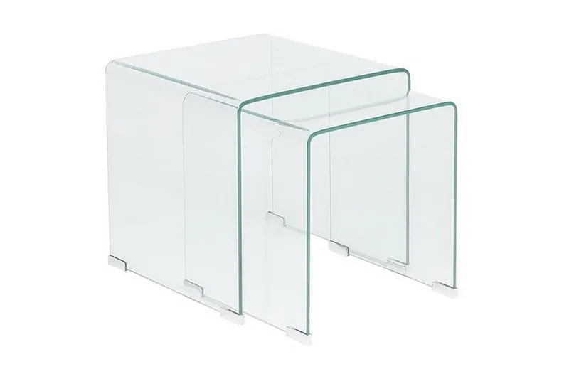 Prestina Sidobord 2-Pack - Transparent - Möbler - Vardagsrum - Soffbord & vardagsrumsbord - Sidobord & lampbord