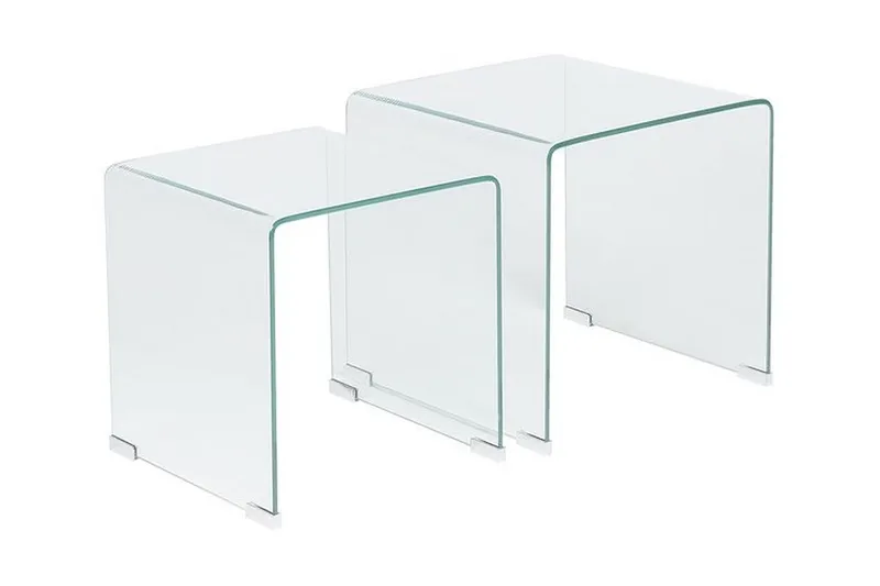 Prestina Sidobord 2-Pack - Transparent - Möbler - Vardagsrum - Soffbord & vardagsrumsbord - Sidobord & lampbord