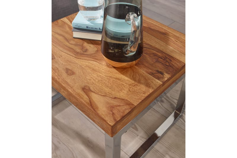 RIOBE Sidobord 45 cm Brun - Möbler - Vardagsrum - Soffbord & vardagsrumsbord - Sidobord & lampbord