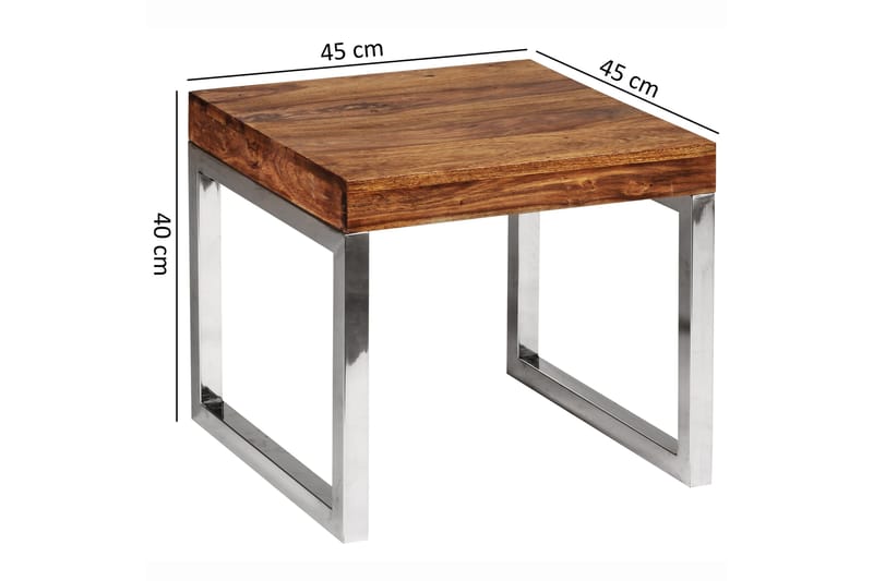 RIOBE Sidobord 45 cm Brun - Möbler - Vardagsrum - Soffbord & vardagsrumsbord - Sidobord & lampbord