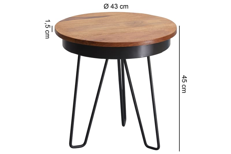 Roetter Sidobord 43 cm - Möbler - Vardagsrum - Soffbord & vardagsrumsbord - Sidobord & lampbord