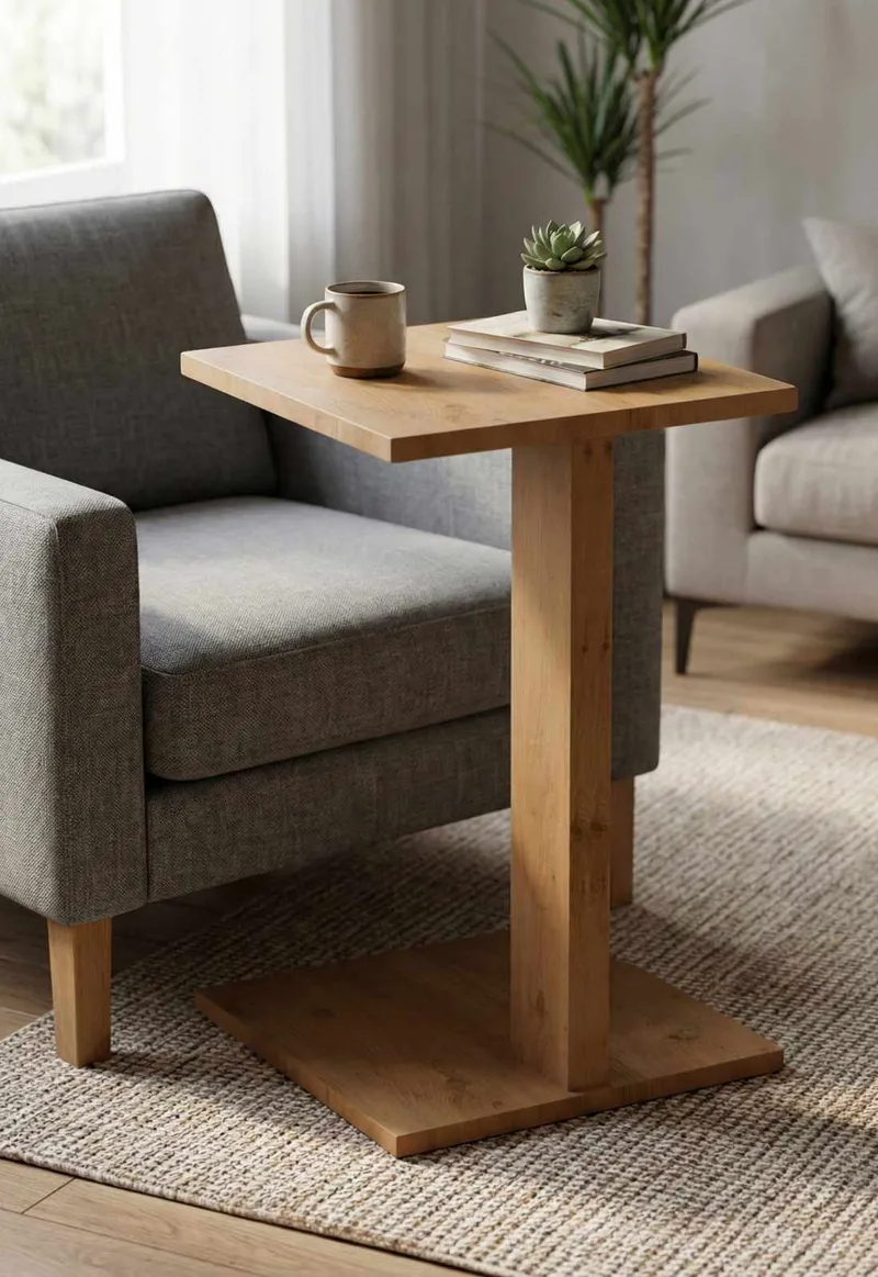 Rumira Sidobord 35 cm - Ek - Möbler - Vardagsrum - Soffbord & vardagsrumsbord - Sidobord & lampbord - Piedestal & pelarbord