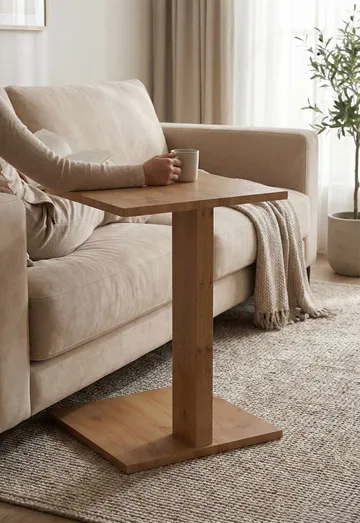Rumira Sidobord 35 cm - Ek - Möbler - Vardagsrum - Soffbord & vardagsrumsbord - Sidobord & lampbord - Piedestal & pelarbord