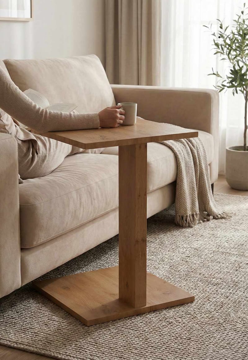 Rumira Sidobord 35 cm - Ek - Möbler - Vardagsrum - Soffbord & vardagsrumsbord - Sidobord & lampbord - Piedestal & pelarbord