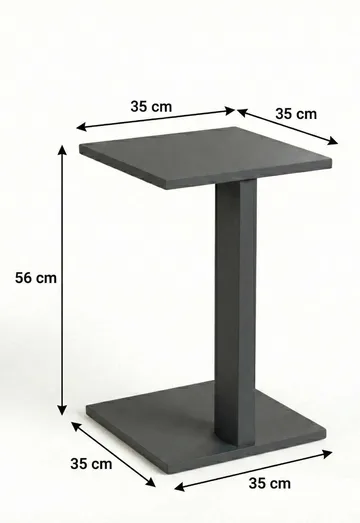 Rumira Sidobord 35 cm - Grå - Möbler - Vardagsrum - Soffbord & vardagsrumsbord - Sidobord & lampbord - Piedestal & pelarbord