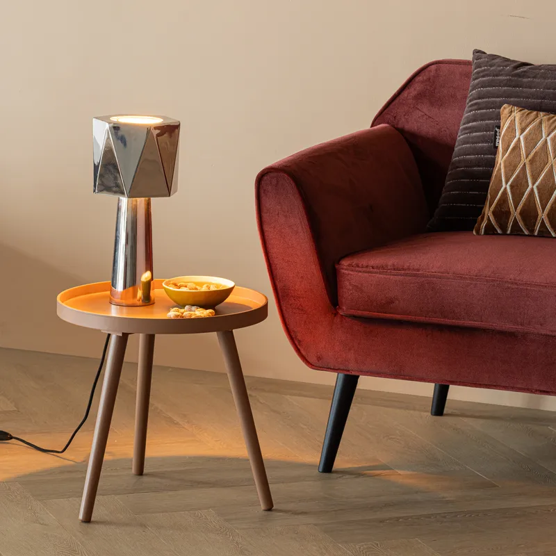 Sidobord Sasha 41 cm Rund - Gammalrosa - Möbler - Vardagsrum - Soffbord & vardagsrumsbord - Brickbord