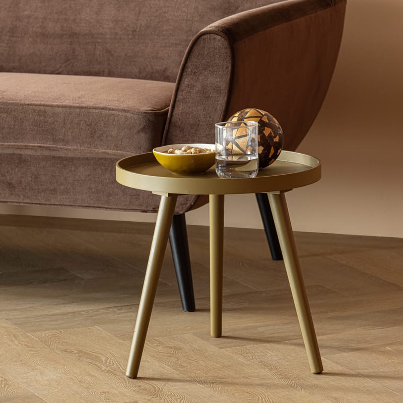 Sidobord Sasha 41 cm Rund - Honungsgul - Möbler - Vardagsrum - Soffbord & vardagsrumsbord - Brickbord