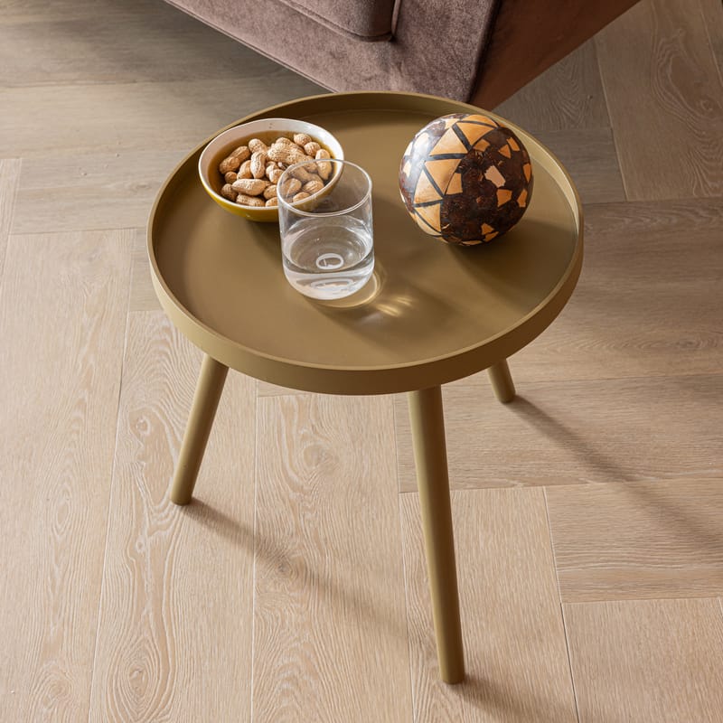 Sidobord Sasha 41 cm Rund - Honungsgul - Möbler - Vardagsrum - Soffbord & vardagsrumsbord - Brickbord