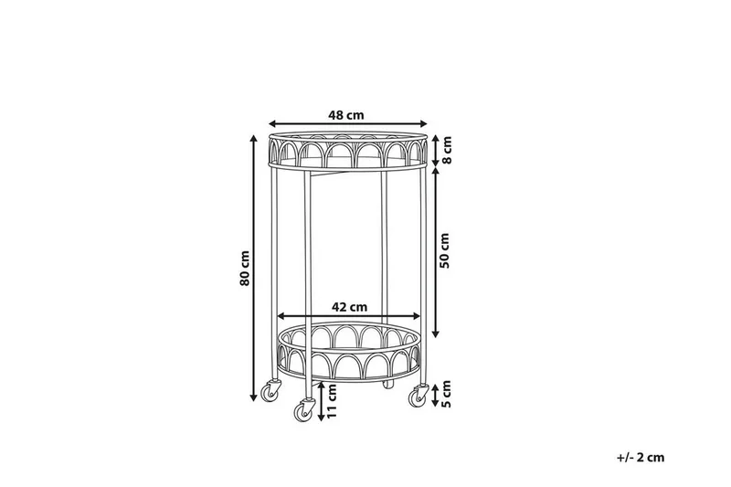 Shafter Serveringsvagn 48 cm - Guld - Möbler - Vardagsrum - Soffbord & vardagsrumsbord - Sidobord & lampbord