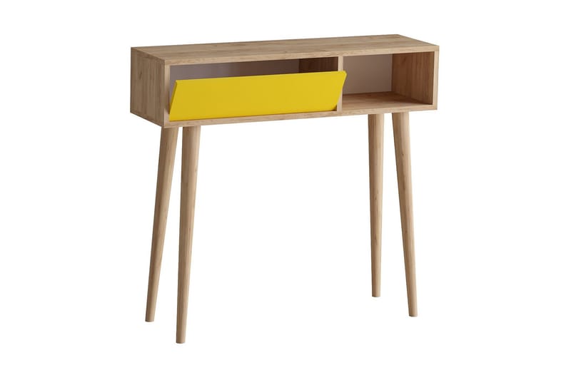 Sidobord 100 cm - Guld/Natur/Gul - Möbler - Vardagsrum - Soffbord & vardagsrumsbord - Sidobord & lampbord