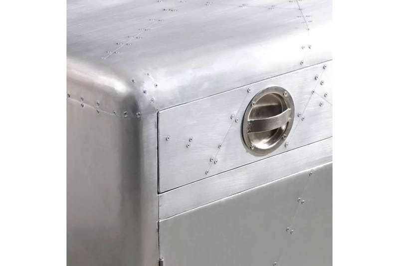 Sidobord i aluminium Aviator med 3 lådor - Silver - Möbler - Vardagsrum - Soffbord & vardagsrumsbord - Sidobord & lampbord