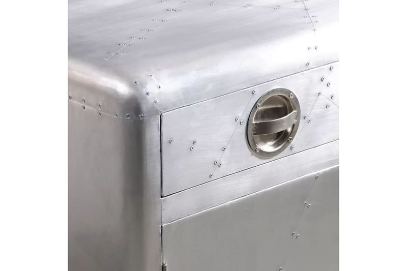 Sidobord i aluminium Aviator med 3 lådor - Silver - Brickbord - Bord - Sidobord & lampbord