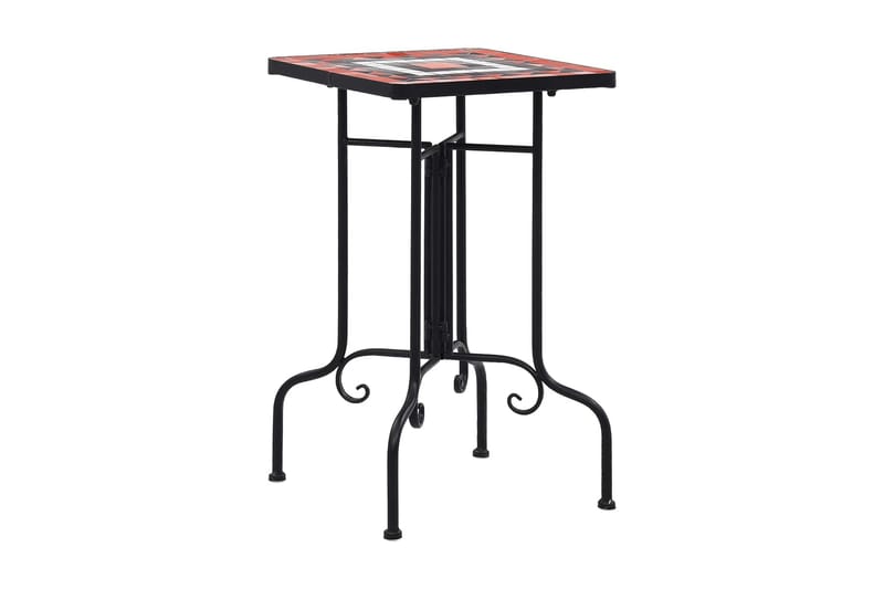 Sidobord i mosaik terrakotta och vit keramik - Brun - Utemöbler - Trädgårdsbord & Utebord - Cafebord