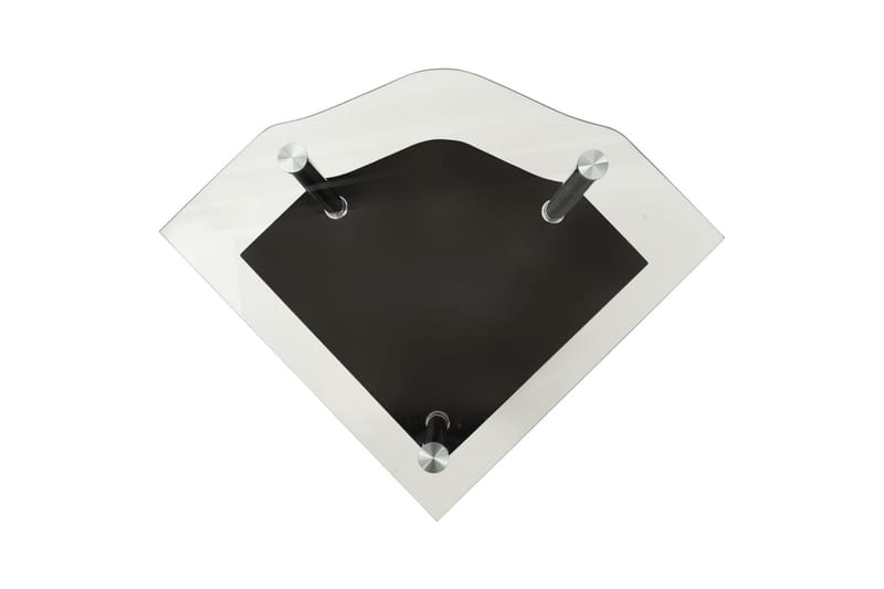 Sidobord med 2 hyllor transparent/svart 38x38x50 cm härdat g - Orange - Bord - Sidobord & lampbord - Brickbord
