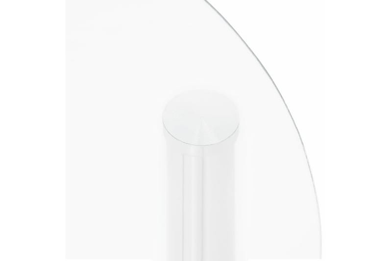 Sidobord med 2 hyllplan genomskinligt 38 cm härdat glas - Transparent - Möbler - Vardagsrum - Soffbord & vardagsrumsbord - Sidobord & lampbord