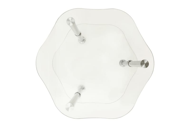 Sidobord med 2 hyllplan genomskinligt 38x38x50 cm härdat gla - Brun - Möbler - Vardagsrum - Soffbord & vardagsrumsbord - Sidobord & lampbord