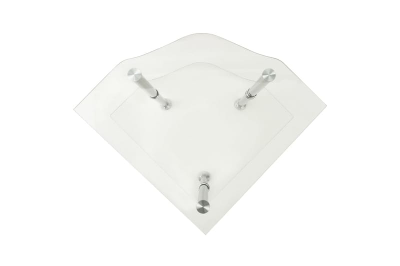 Sidobord med 2 hyllplan genomskinligt 38x38x50 cm härdat gla - Transparent - Möbler - Vardagsrum - Soffbord & vardagsrumsbord - Sidobord & lampbord