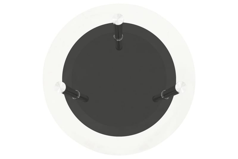 Sidobord med 2 hyllplan genomskinligt & svart 38 cm härdat g - Svart - Möbler - Vardagsrum - Soffbord & vardagsrumsbord - Sidobord & lampbord